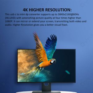 تبدیل Type C به Mini DisplayPort یوگرین مدل CM236 با کیفیت انتقال تصویر تا 4K می باشد.