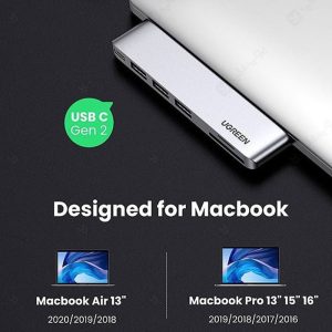 هاب 3 پورت Type C به USB 3.0 با یک پورت Type C و درگاه کارت حافظه با قابلیت PD یوگرین CM251 با طراحی منحصربه‌فرد