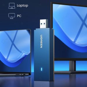 کارت شبکه بی سیم AX1800 دو باند USB 3.0 یوگرین 90340 CM499 با سرعت بالا