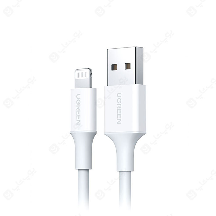 کابل USB به لایتنینگ یوگرین مدل US155 MFI به طول 1 متر مناسب برای استفاده روزمره به رنگ سفید