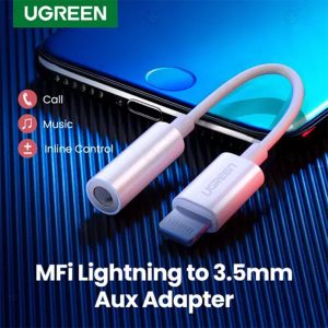 تبدیل لایتنینگ آیفون به جک 3.5 میلی متر یوگرین مدل US212 MFI یک محصول کاربردی است