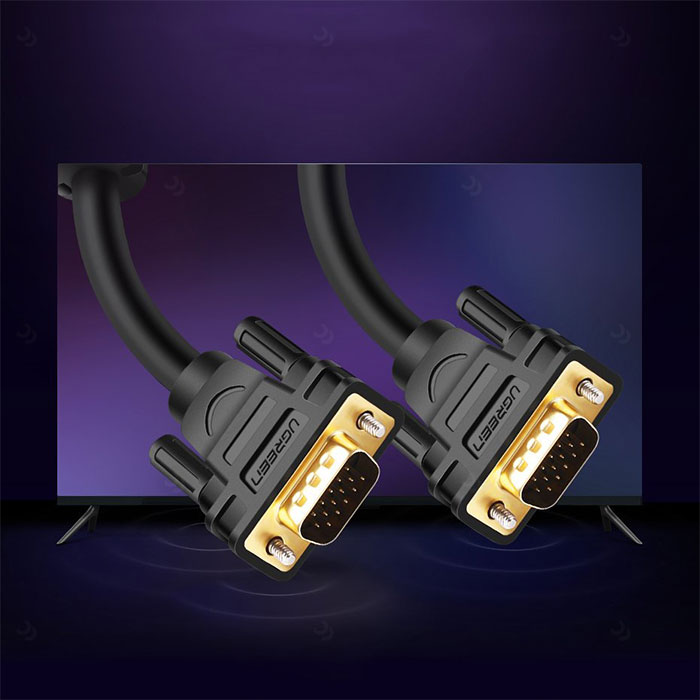 کابل VGA یوگرین VG101 به طول 2 متر با طراحی ساده و کاربردی
