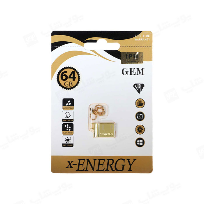 فلش مموری ایکس انرژی مدل GEM USB2.0 ظرفیت 64 گیگابایت در بسته بندی مناسب و دارای گارانتی می باشد.