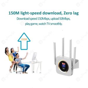 روتر 4G LTE مدل CPE903B-OY دارای سرعت دانلود 150 مگابیت بر ثانیه می باشد.