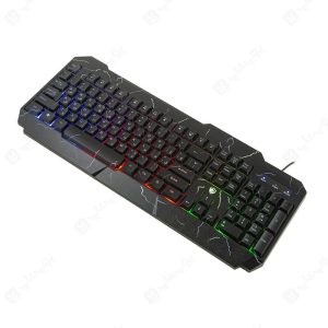 کیبورد سیمی گیمینگ RGB بیاند مدل BGK-9500 دارای نورپردازی RGB می باشد.