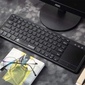 کیبورد تاچ پد دار بی سیم بیاند مدل BK-6801RF دارای طراحی ظاهری زیبا است.