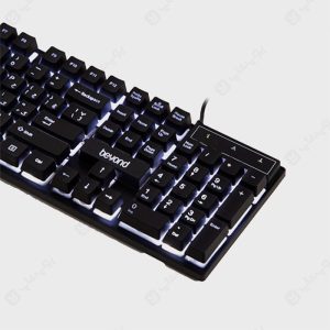 کیبورد سیمی بیاند مدل BK-7110 با نورپردازی سفید رنگ است.