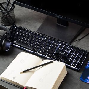 کیبورد سیمی بیاند مدل BK-7110 دارای طراحی ظاهری زیبا و سیک است.