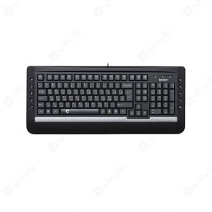ست موس و کیبورد سیمی بیاند مدل BMK-6141 دارای استراحتگاه مچ دست است.