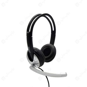 هدست سیمی بیاند مدل BH-383 دارای میکروفون جمع شونده است.