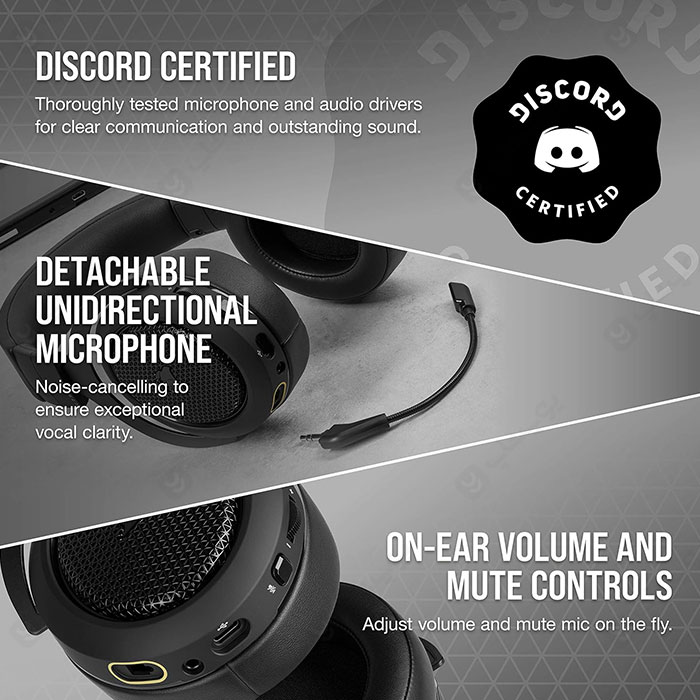 هدست گیمینگ سیمی کورسیر مدل HS70 Bluetooth با میکروفون پرتابل با کیفیت می باشد.
