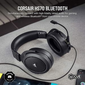 هدست گیمینگ سیمی کورسیر مدل HS70 Bluetooth دارای سازگاری گسترده با انواع دیوایس ها با اتصال سیمی و بلوتوث