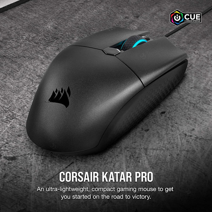 موس گیمینگ سیمی کورسیر مدل KATAR PRO Ultra-Light CH-930C011-NA دارای طراحی ارگونومیک می باشد.
