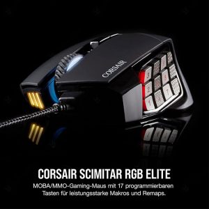 موس سیمی گیمینگ کورسیر مدل Scimitar RGB Elite برای استفاده گیمینگ مناسب است.