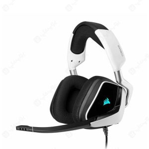 هدست سیمی گیمینگ کورسیر مدل Void RGB Elite با صدای 7.1 کانال در رنگ بندی سفید