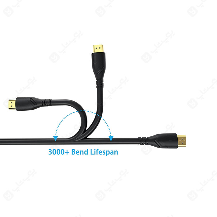 کابل HDMI به HDMI دی لینک مدل HCB-4AABLBR به طول 30 متر دارای جک‌های طلایی است.