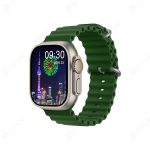 ساعت هوشمند مدل HK9 Ultra نسخه Chat GPT با بند سبز است.
