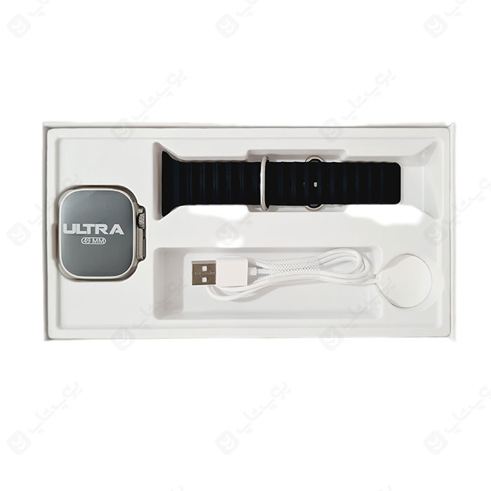 ساعت هوشمند مدل HK9 Ultra نسخه Chat GPT دارای شارژر مگنتی است.