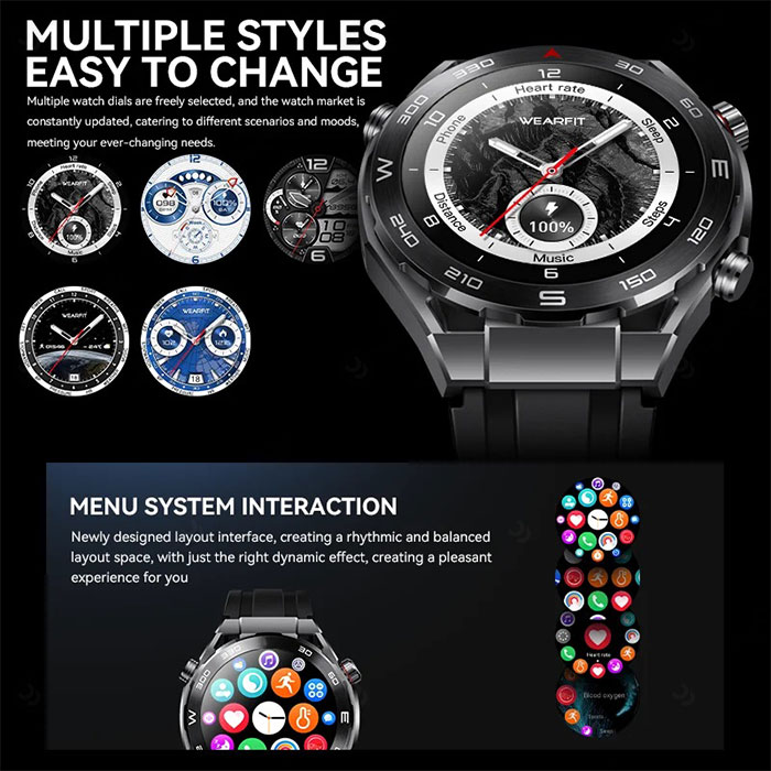 ساعت هوشمند هوم تل مدل HM5 Ultimate با تنظیمات آسان می باشد.