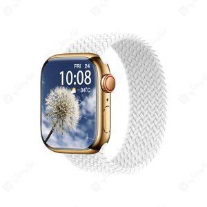 ساعت هوشمند مدل HW9 Pro Max در رنگ بندی طلایی است.