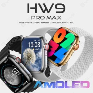 ساعت هوشمند مدل HW9 Pro Max با طراحی زیبا و عمر طولانی است.