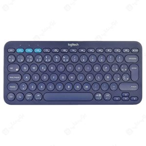 کیبورد بی سیم لاجیتک K380 با حروف فارسی در رنگ بندی آبی می باشد.