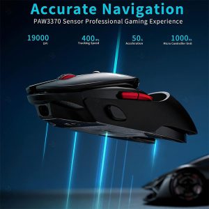 موس گیمینگ بی سیم رپو مدل VT960S دارای حساسیت قابل تنظیم است.