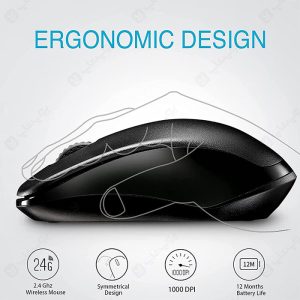 موس بی سیم رپو مدل 1680 Silent دارای طراحی ارگونومیک