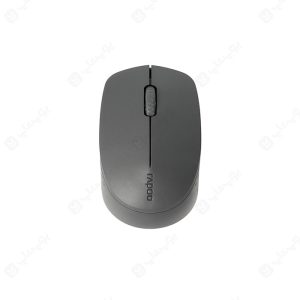 موس بی سیم رپو مدل M100 Silent در رنگ بندی مشکی و اتصال بی سیم است.