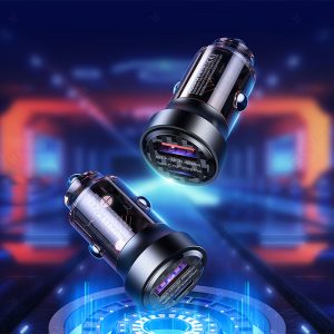 شارژر فندکی 30 وات فست شارژ ریمکس مدل RCC338 دارای دو پورت خروجی می باشد.