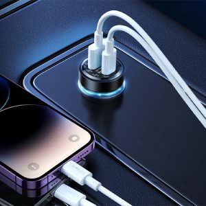شارژر فندکی 30 وات فست شارژ ریمکس مدل RCC338 با قابلیت شارژ دو دستگاه همزمان می باشد.