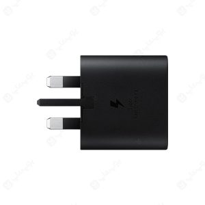 شارژر دیواری 25 وات اورجینال سامسونگ مدل Samsung EP-TA800 با ورودی 3 پین استاندارد بریتانیا است.