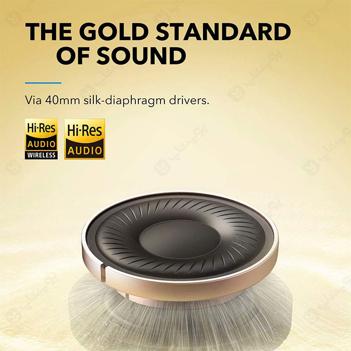 هدست بلوتوثی انکر مدل Soundcore Life Q35 با درایور قدرتمند صوتی و کیفیت صدای Hi-Res می باشد.