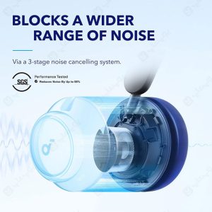 هدست بلوتوثی انکر مدل Soundcore Space Q45 با قابلیت حذف نویز تا 98 درصد است.