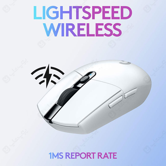 موس بی سیم گیمینگ لاجیتک مدل G304 با سرعت واکنش 1 میلی ثانیه است.