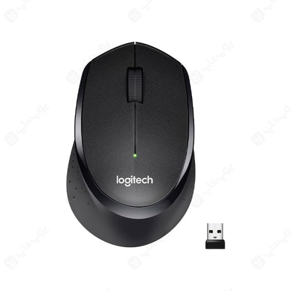 ماوس بی سیم لاجیتک مدل M330 در رنگ بندی مشکی است.
