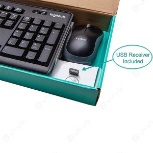 ست موس و کیبورد بی سیم لاجیتک مدل MK270 با حروف فارسی با اتصال سریع از طریق رابط USB می باشد.