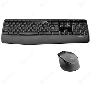 ست موس و کیبورد بی سیم لاجیتک مدل MK345 با کیبورد دارای استراحتگاه مچ دست است.