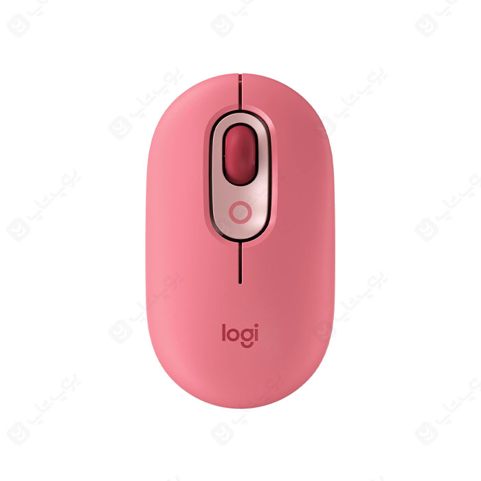 ماوس بی سیم لاجیتک مدل POP Mouse در رنگ بندی صورتی است.
