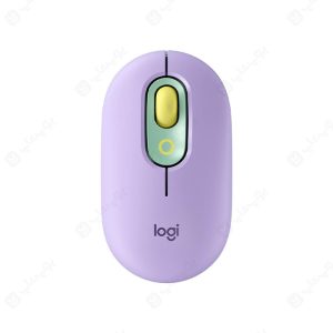 ماوس بی سیم لاجیتک مدل POP Mouse در رنگ بندی بنفش است.
