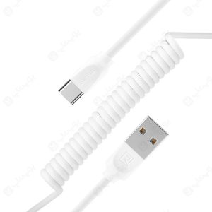 کابل شارژ USB به تایپ C ریمکس مدل RC-117a در رنگ بندی سفید می باشد.
