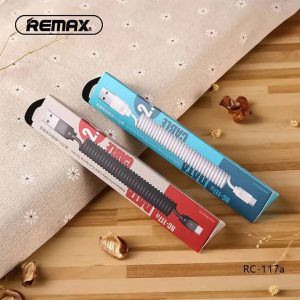 کابل شارژ USB به تایپ C ریمکس مدل RC-117a در بسته بندی جالب می باشد.