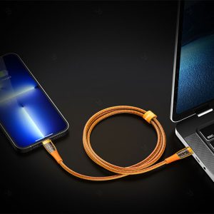 کابل شارژ 100W تایپ C به تایپ C رسی مدل RTC-P19CC به طول 1.5 متر دارای قابلیت انتقال داده است.