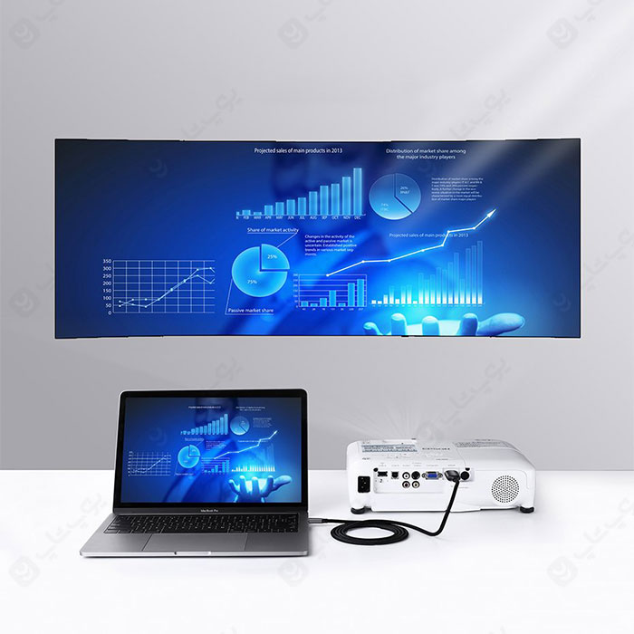 کابل Type-C به HDMI یوگرین مدل MM142 با سازگاری گسترده