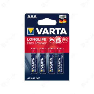 باتری نیم قلمی وارتا مدل VARTA LONGLIFE MAX POWER پک 4 تایی
