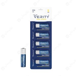 باتری 23A وریتی مدل Super Alkaline پک 5 عددی با عملکرد خوب و عمر مفید بالا است.