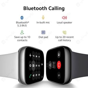 ساعت هوشمند شیائومی مدل Redmi Watch 3 Active با قابلیت مکالمه بلوتوثی است.