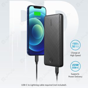 پاوربانک 20000mAh فست شارژ انکر مدل A1287 با قابلیت شارژ سریع است.