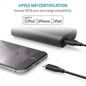 کابل شارژ USB به لایتنینگ انکر مدل A8111 PowerLine به طول 0.9 متر دارای گواهی MFI می باشد.