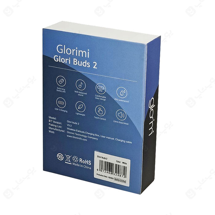 هندزفری بی سیم گلوریمی مدل Glori Buds 2 دارای قابلیت های استاندارد است.